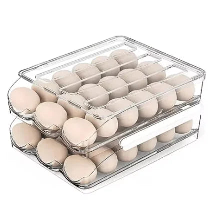 Rolling Drawer Organizer for Kitchen Egg Storage